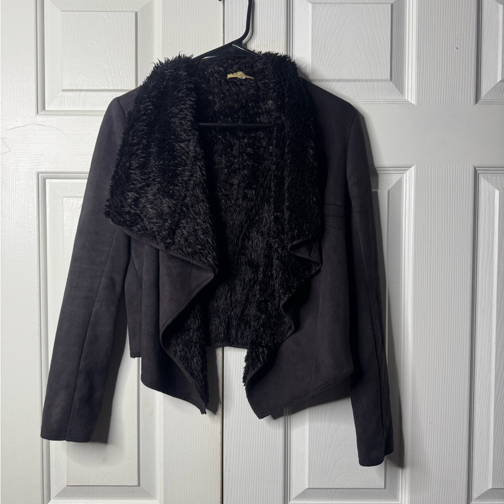 Piko 1988 Black Faux Fur Lined Jacket - Picture 2 of 14